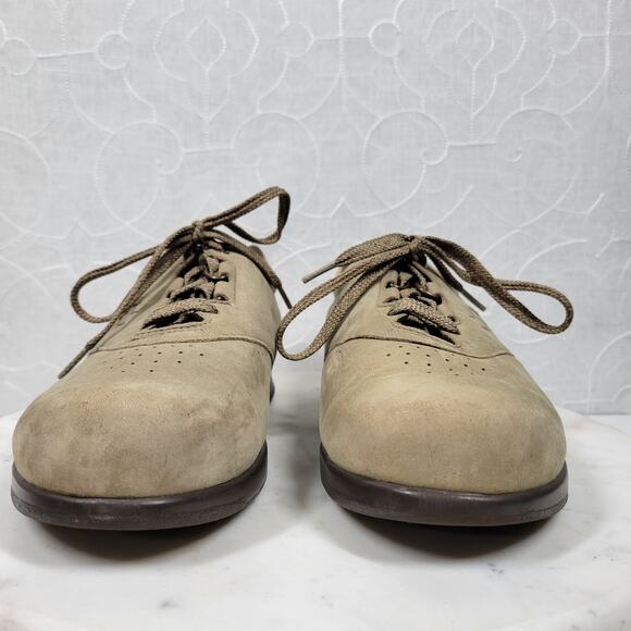 SAS Free‎ Time Womens Shoes 8WW Tan Suede Walking Sneakers Comfort Lace Upw - Picture 2 of 14